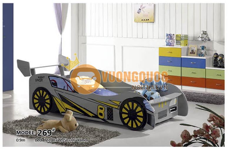 Giường ngủ ô tô nhập khẩu cho bé trai mê xe KBY269-1